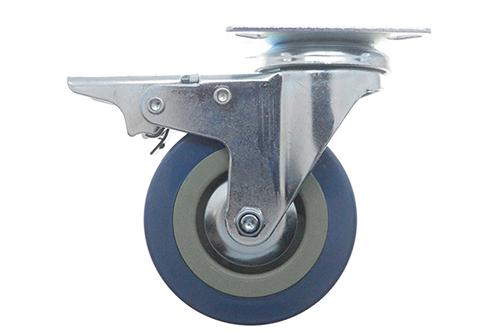 Gray rubber casters
